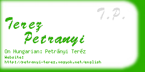 terez petranyi business card