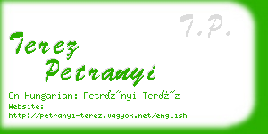 terez petranyi business card